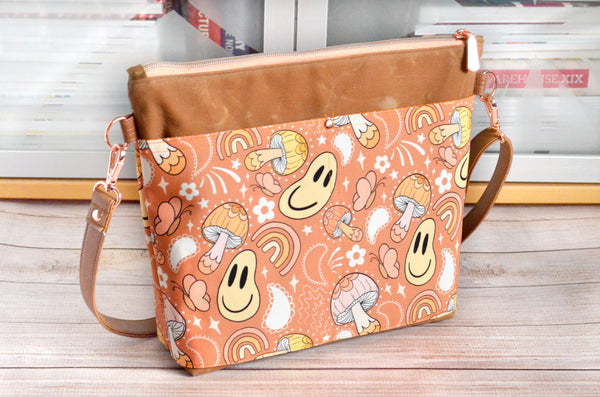 Mushroom Smiley Crossbody Bag