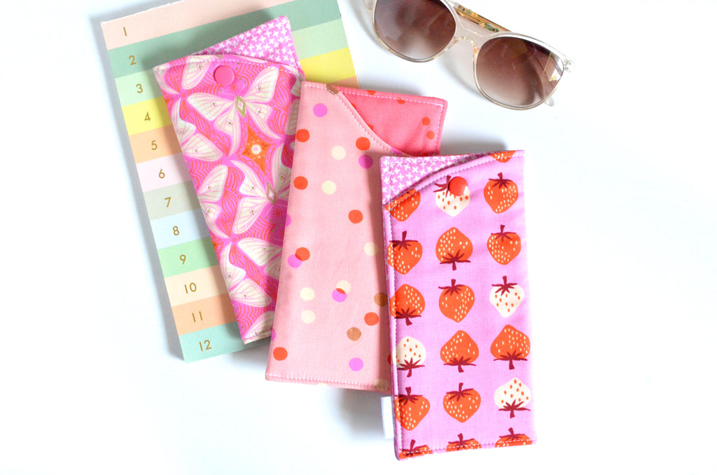 Pink Glass Case Bright Pink Glasses Case – Sew&Tell Handmade