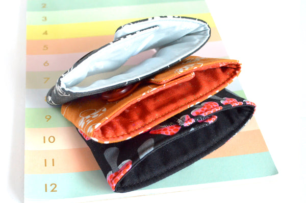 Black & Orange Mushroom Coffee Sleeve