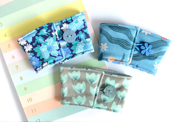 Blue Floral Bird Coffee Sleeve