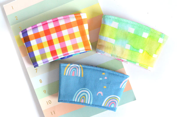 Rainbow Plaid Coffee Sleeve
