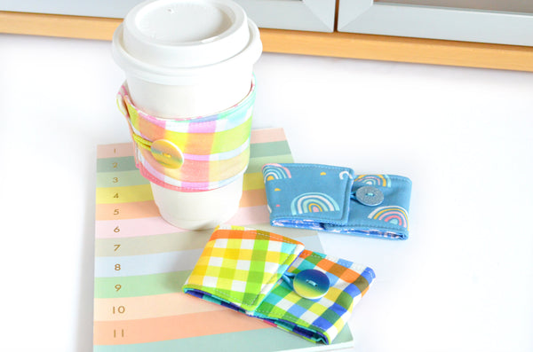 Rainbow Plaid Coffee Sleeve