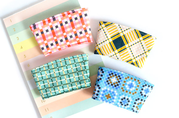 Bright Plaid Coffee Sleeve