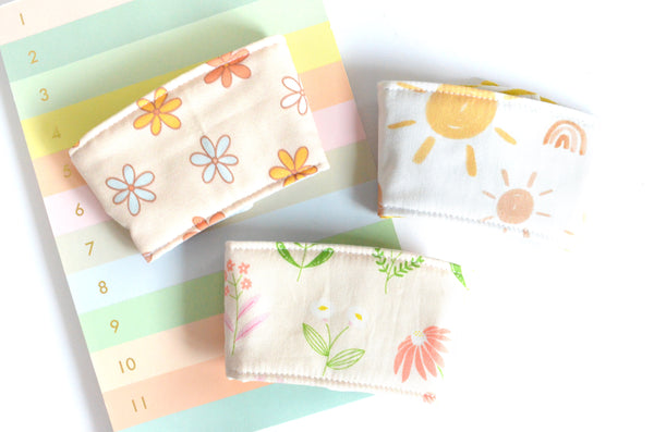 Light Pink Floral Sunshine Coffee Sleeve