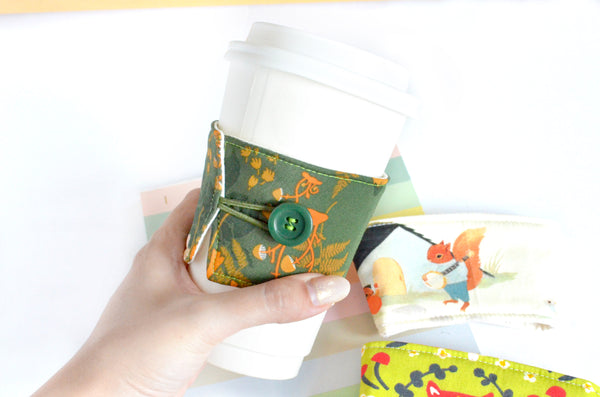 Green Woodland Coffee Sleeve