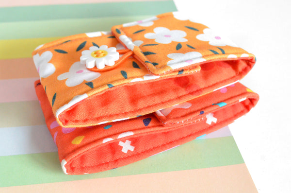 Red & Orange Retro Floral Coffee Sleeve