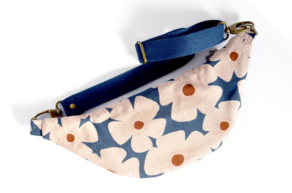 Navy & Pink Floral Fanny Pack