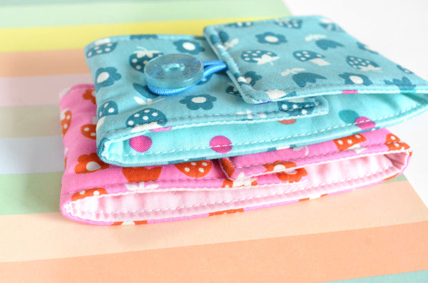 Blue & Pink Mushroom Strawberry Coffee Sleeve