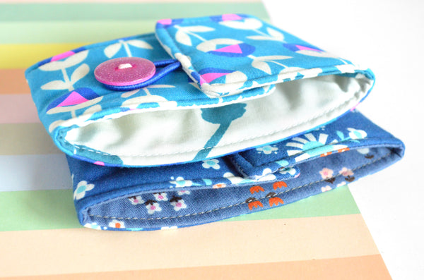 Blue Neon Floral Coffee Sleeve