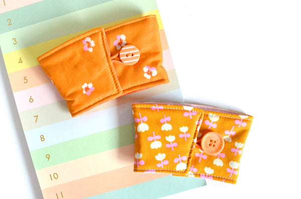 Orange Pansy & Tulip Coffee Sleeve