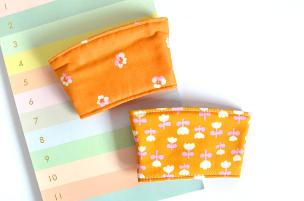 Orange Pansy & Tulip Coffee Sleeve