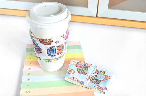Character Drinks Coffee Sleeve