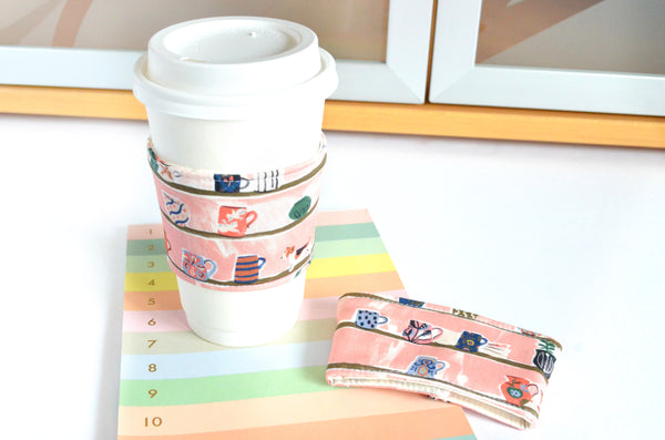 Pink Mug Shelf Coffee Sleeve