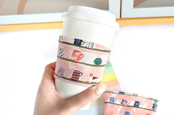 Pink Mug Shelf Coffee Sleeve