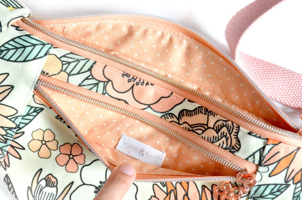 Pink & White Spring Floral Fanny Pack