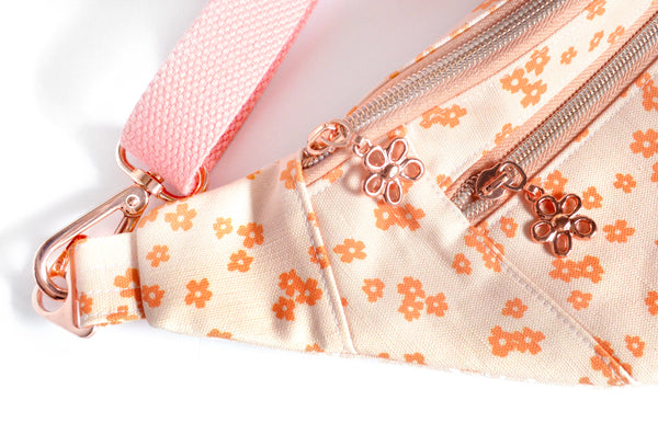 Pink & Orange Mini Floral Fanny Pack