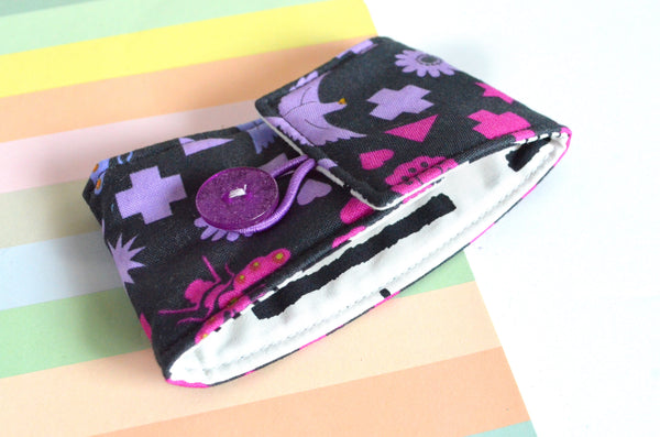 Purple Birds & Bees Coffee Sleeve