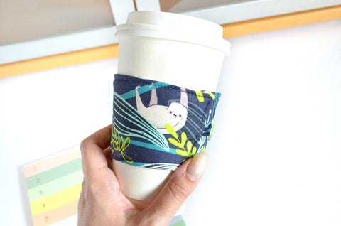 Blue Sloth Coffee Sleeve