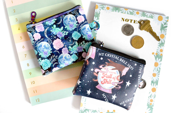 Sweary Celestial Faux-Leather Coin Purse