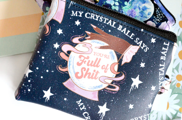 Sweary Celestial Faux-Leather Coin Purse