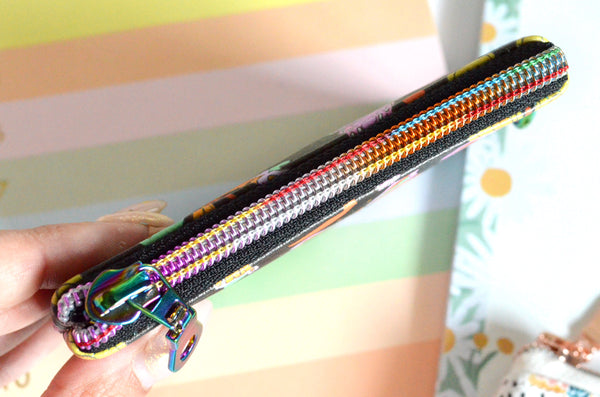 Black & White Butterfly Faux-Leather Coin Purse