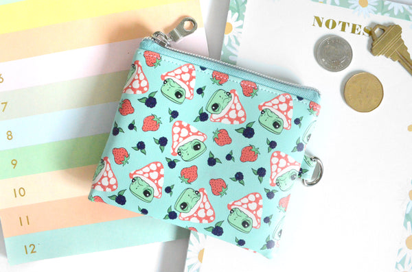 Mushroom Froggy Faux-Leather Coin Purse