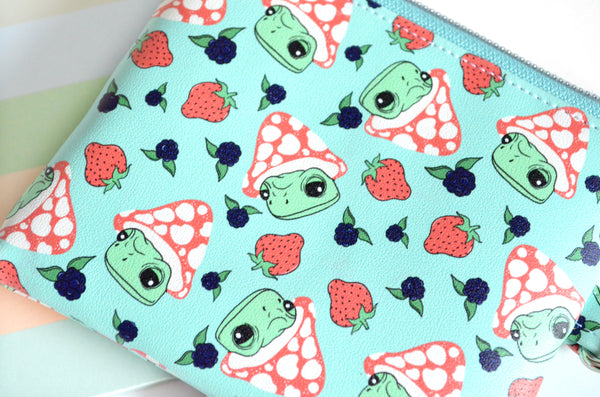 Mushroom Froggy Faux-Leather Coin Purse