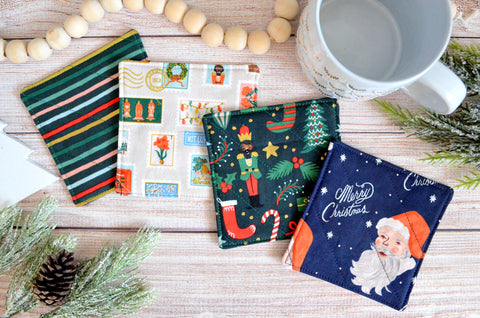 Rifle Paper Co Evergreen Holiday Drink Coaster Set