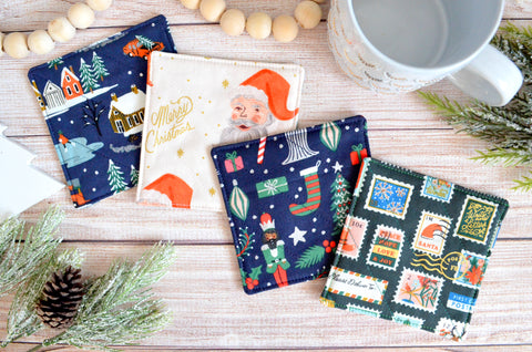 Rifle Paper Co Navy Holiday Drink Coaster Set