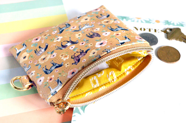 Yellow Horse Faux-Leather Coin Purse