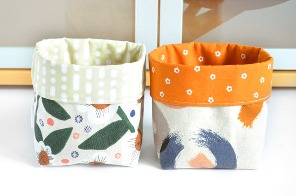 Abstract Daisy Fabric Plant Pot