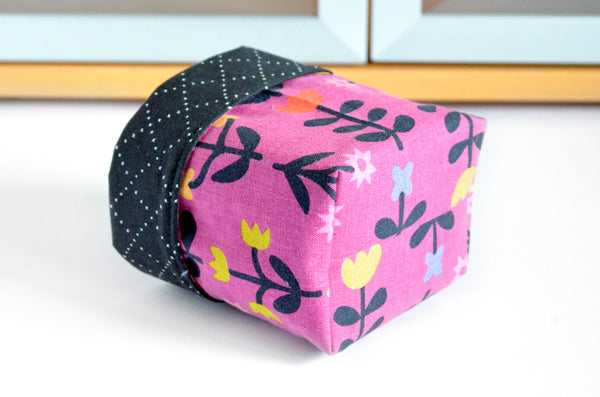 Purple Favourite Flowers Fabric Plant Pot