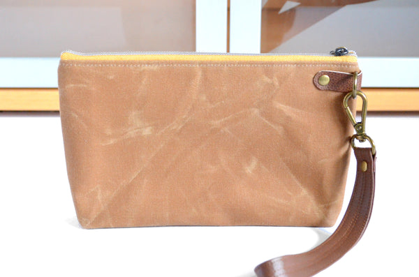 Paper Blossom Double-Zip Wristlet