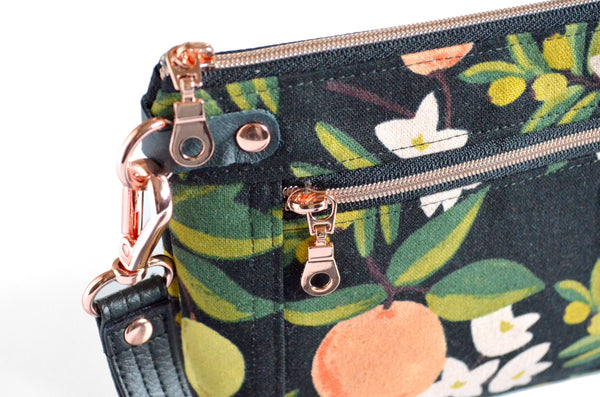Black Rifle Paper Co Citrus Double-Zip Wristlet