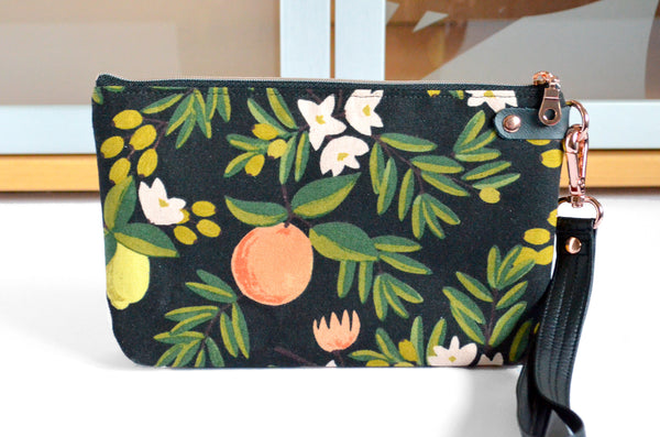 Black Rifle Paper Co Citrus Double-Zip Wristlet