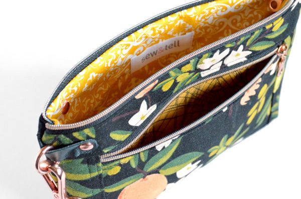 Black Rifle Paper Co Citrus Double-Zip Wristlet
