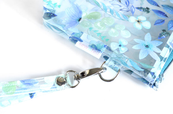 *SAMPLE ITEM* Clear-Vinyl Blueberry Haze Wristlet