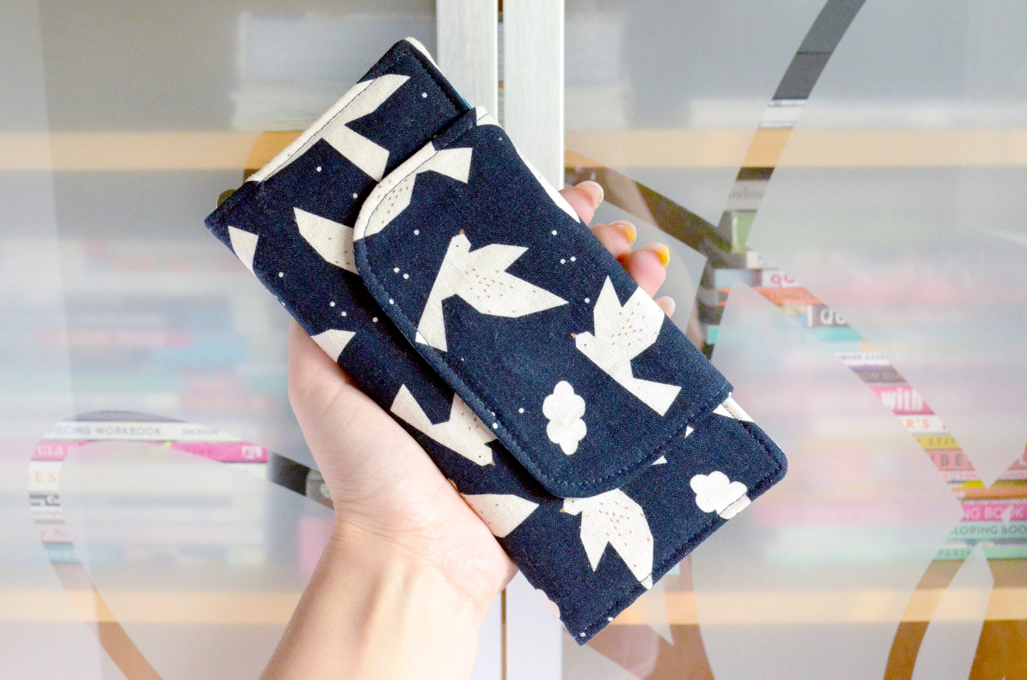 Navy Blue Bird Wallet