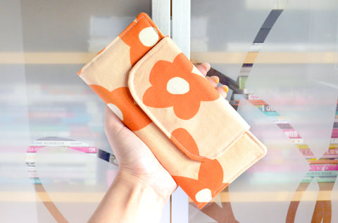 Pink & Orange Retro Daisy Wallet