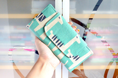 Blue Geo Llama Wallet