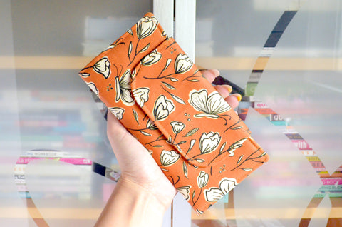 Rust Butterfly Floral Wallet