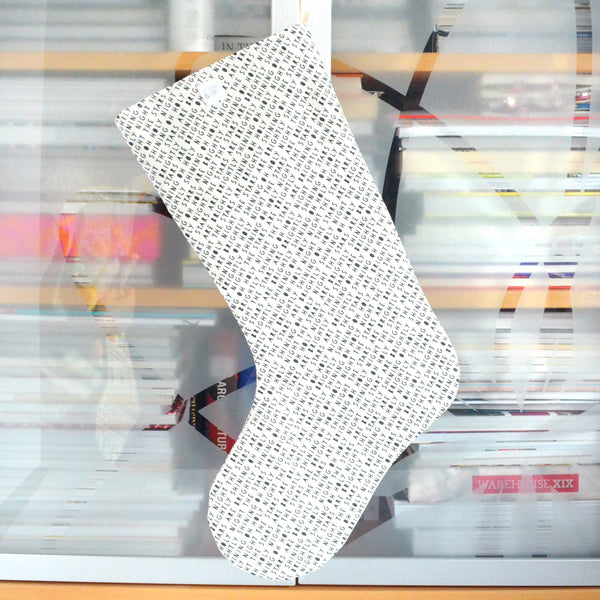 White & Gold Rifle Paper Co Holiday Stocking