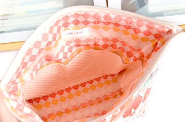Pink Mushroom Bunny - Jumbo & Boxy Toiletry Bags