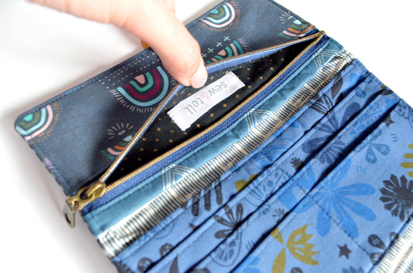 Grey Boho Rainbow Wallet