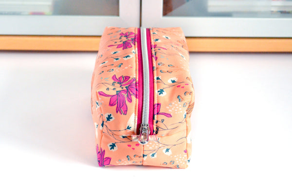 Peach Floral - Jumbo & Boxy Toiletry Bags