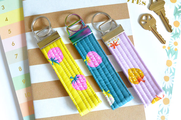 Strawberry Fabric Keychain
