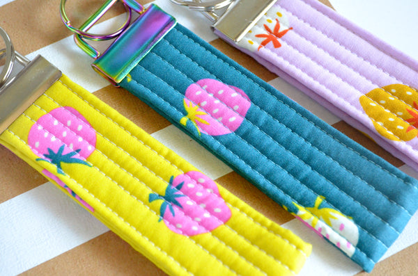 Strawberry Fabric Keychain