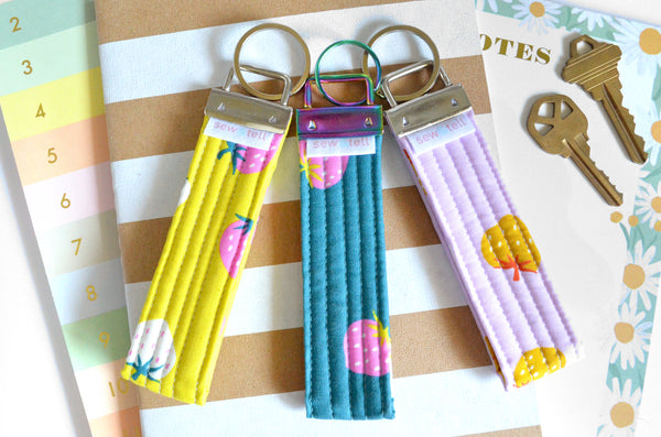 Strawberry Fabric Keychain