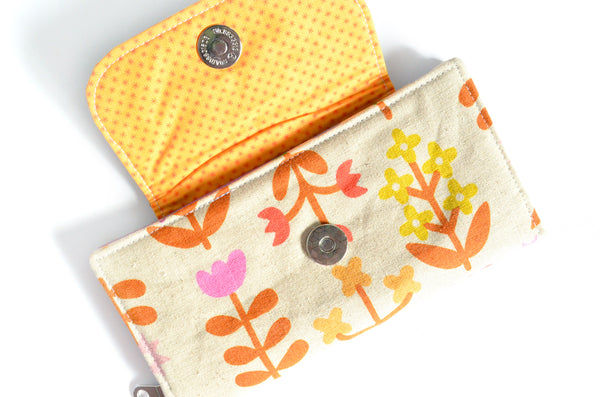 Beige Favourite Flowers Wallet