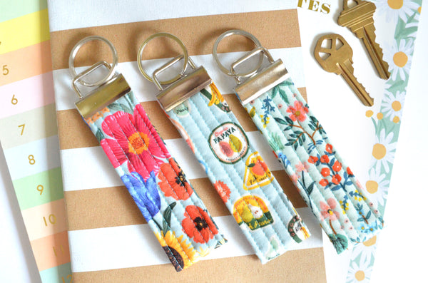 Blue Rifle Paper Co Fabric Keychain
